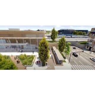 gare rnove de Melun depuis la future rsidence La Passerelle. Un cadre urbain dynamique, idal pour un investissement locatif LMNP durable et rentable