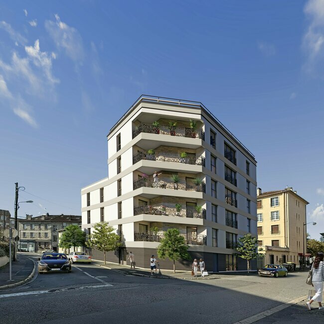 Faade du programme immobilier neuf  Melun, programme La Passerelle au pied de la gare