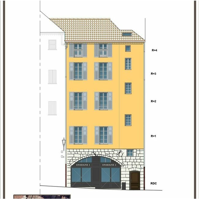 Investissement immobilier Malraux � Grasse � immeuble r�nov� en centre-ville